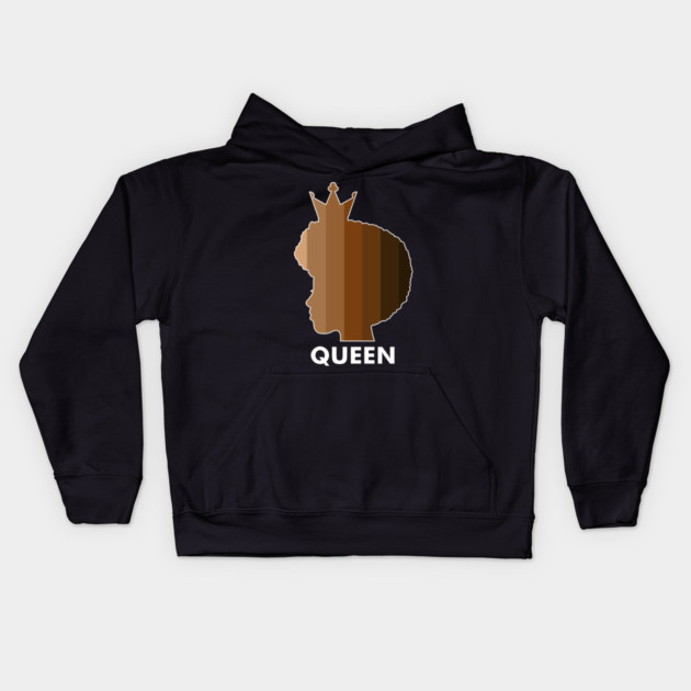 Melanin, Afro Melanin Queen, Black Pride, Skin shades Kids Hoodie by logiamerch