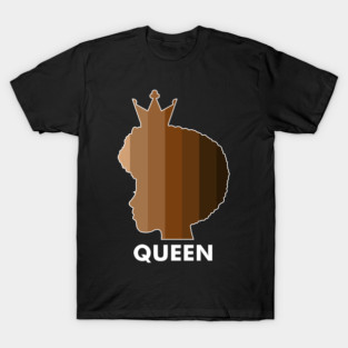 Melanin, Afro Melanin Queen, Black Pride, Skin shades T-Shirt