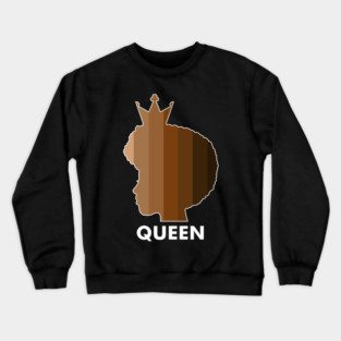 Melanin, Afro Melanin Queen, Black Pride, Skin shades Crewneck Sweatshirt