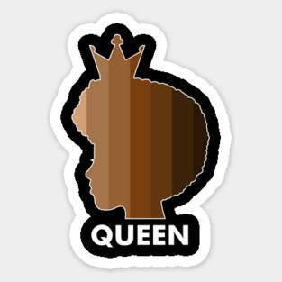 Melanin, Afro Melanin Queen, Black Pride, Skin shades Sticker