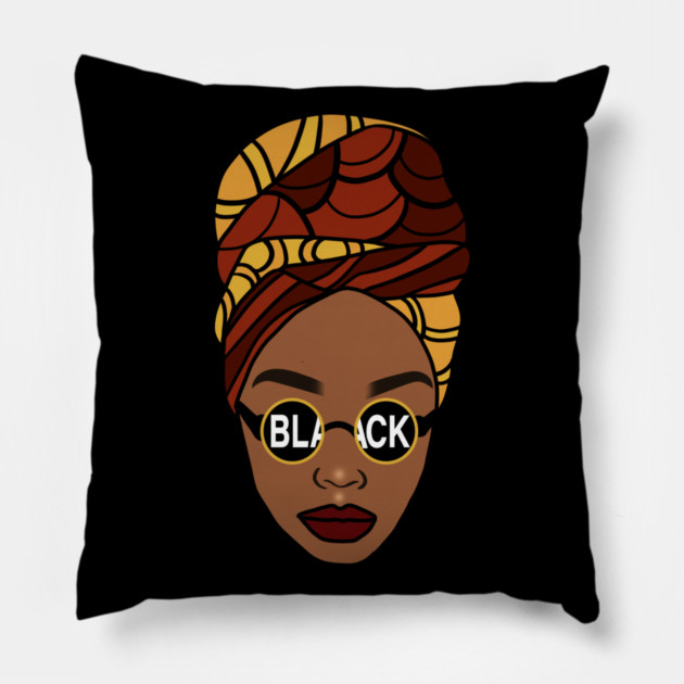 Afro, Black Queen, Proud African Woman, Melanin Pillow by logiamerch