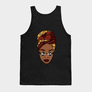 Afro, Black Queen, Proud African Woman, Melanin Tank Top