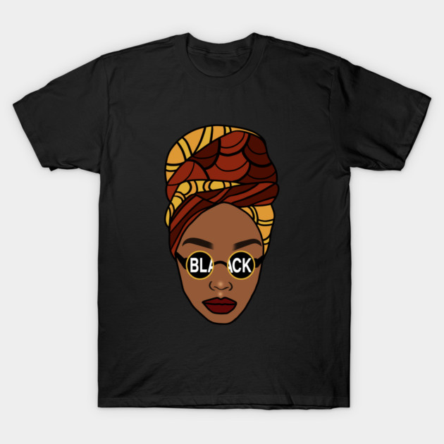 Afro, Black Queen, Proud African Woman, Melanin T-Shirt by logiamerch