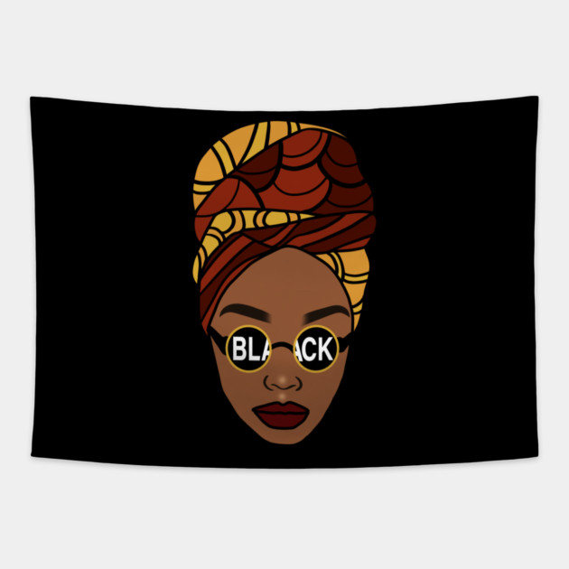 Afro, Black Queen, Proud African Woman, Melanin Tapestry by logiamerch