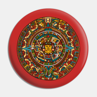 Aztec Calendar Pin