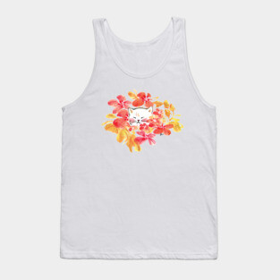 Cat in flowers Tank Top