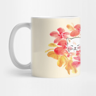 Cat in flowers Mug