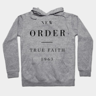 new order true faith / black Hoodie