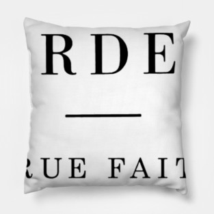 new order true faith / black Pillow