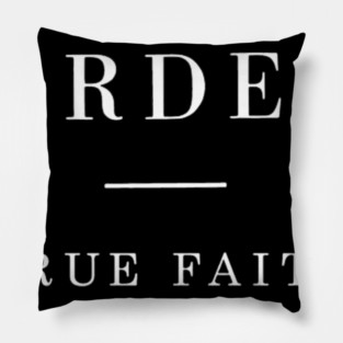 new order true faith / white Pillow