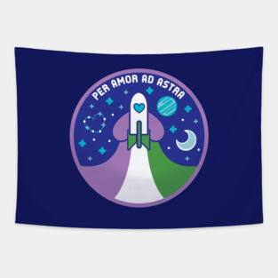 Space Pride - Genderqueer Flag Tapestry