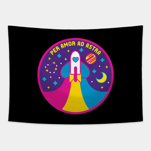 Space Pride - Pansexual Flag Tapestry