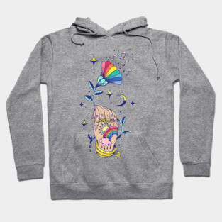 Pride month rainbow flower Hoodie