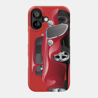 Custom American Red Hot Rod Car Phone Case