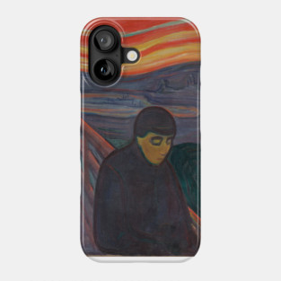 Edvard Munch - Exhibition Art Poster - Despair - Munchmuseet Phone Case