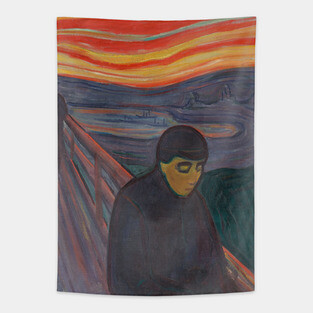 Edvard Munch - Exhibition Art Poster - Despair - Munchmuseet Tapestry