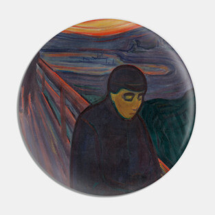 Edvard Munch - Exhibition Art Poster - Despair - Munchmuseet Pin