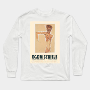 Egon Schiele - Exhibition Art Poster - Self Portrait 1911 Long Sleeve T-Shirt