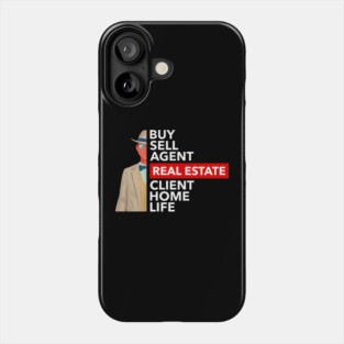 Real Estate Words Man Phone Case