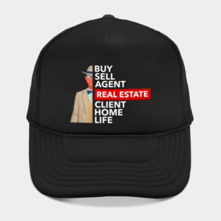 Real Estate Words Man Hat