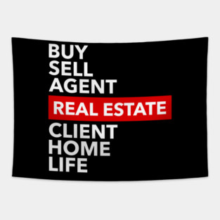 Real Estate Words Tapestry