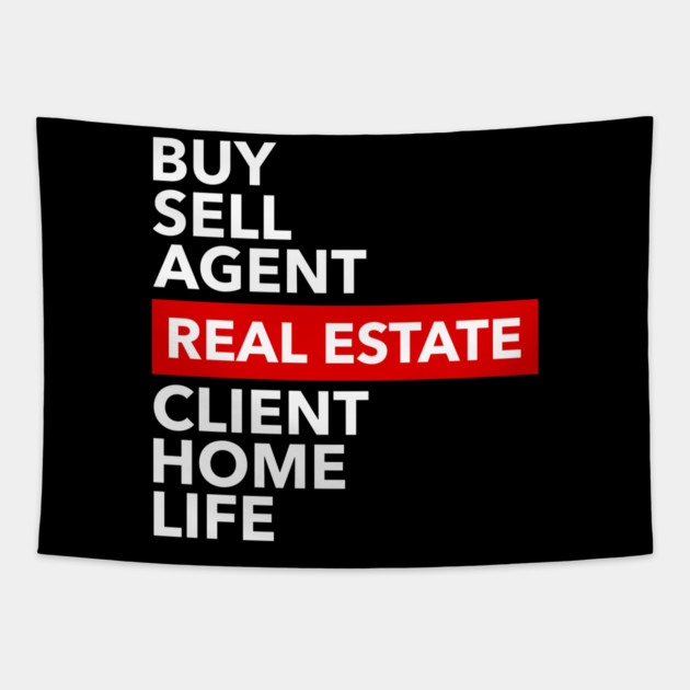 Real Estate Words Tapestry by REG