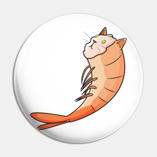 Shrimp Cat Pin