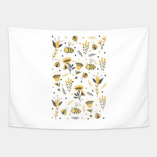 Bee and ladybugs Tapestry