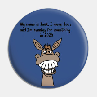 Funny Anti Joe Biden Political Cartoon Pin