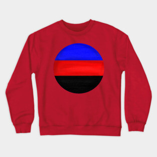 Polyamorous pride flag colours circular Crewneck Sweatshirt