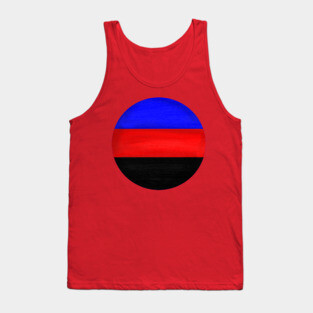 Polyamorous pride flag colours circular Tank Top