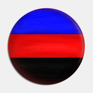 Polyamorous pride flag colours circular Pin