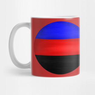 Polyamorous pride flag colours circular Mug