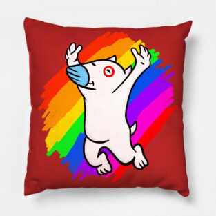 Essential Dog Worker with Mask Pride Pillow