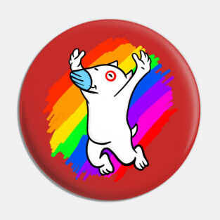 Essential Dog Worker with Mask Pride Pin