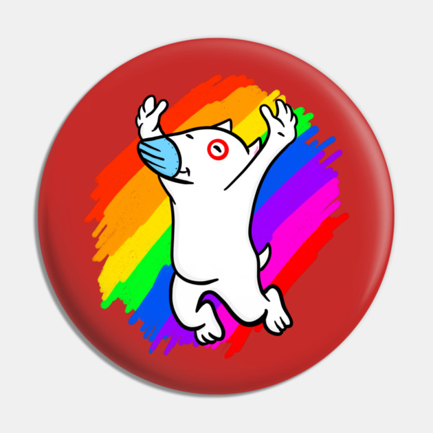 Essential Dog Worker with Mask Pride Pin by belownormal