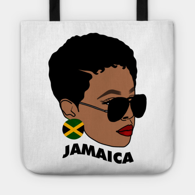 Proud Jamaican Woman, Afro Melanin Jamaica Flag Tote by logiamerch