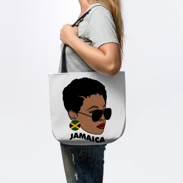 Proud Jamaican Woman, Afro Melanin Jamaica Flag by logiamerch