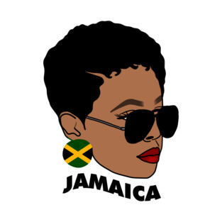 Proud Jamaican Woman, Afro Melanin Jamaica Flag T-Shirt