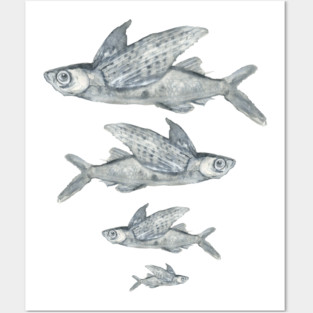 Flying fish Posters and Art