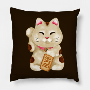 Cute Maneki-neko cat Pillow