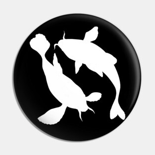 Koi fish silhouette Pin