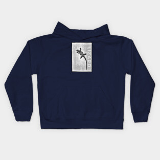 Grey slate lizard Kids Hoodie