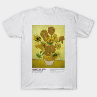 Van Gogh Exhibition Poster - 1973, Switzerland - Sunflowers T-Shirt