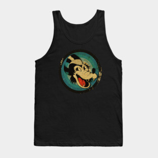 Vintage Cartoon Wolf Tank Top