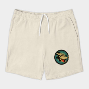 Vintage Cartoon Wolf Shorts