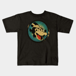 Vintage Cartoon Wolf Kids T-Shirt