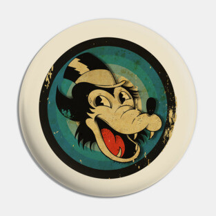 Vintage Cartoon Wolf Pin