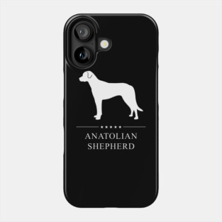 Anatolian Shepherd Dog White Silhouette Phone Case
