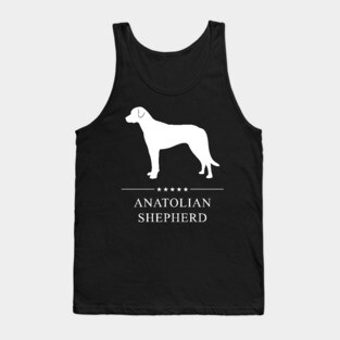 Anatolian Shepherd Dog White Silhouette Tank Top